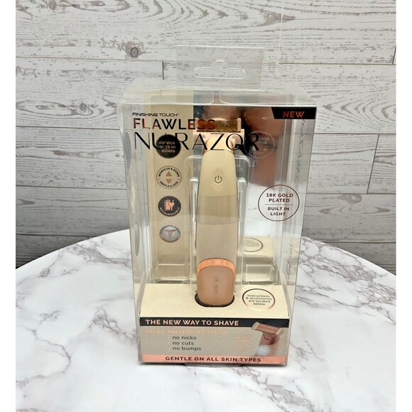 Flawless Other - Nu Razor Finishing Touch Flawless 18K Gold Plated Built In Light Rechargeable